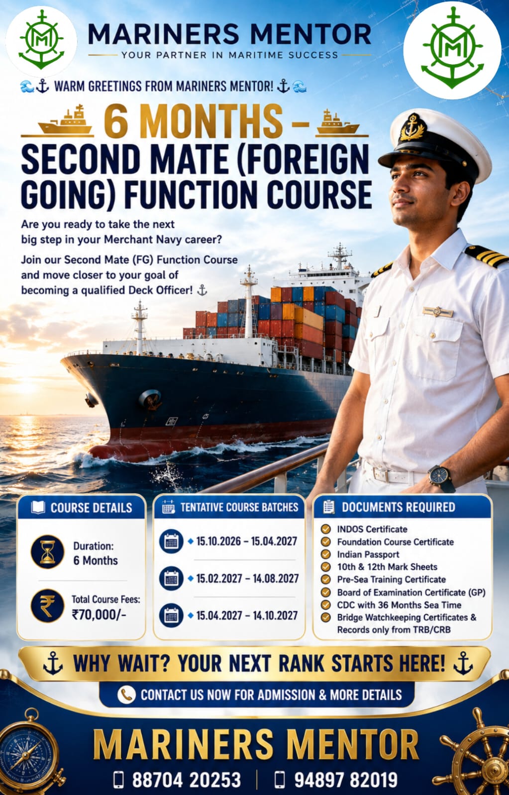 6 Months - Second Mate Function Course