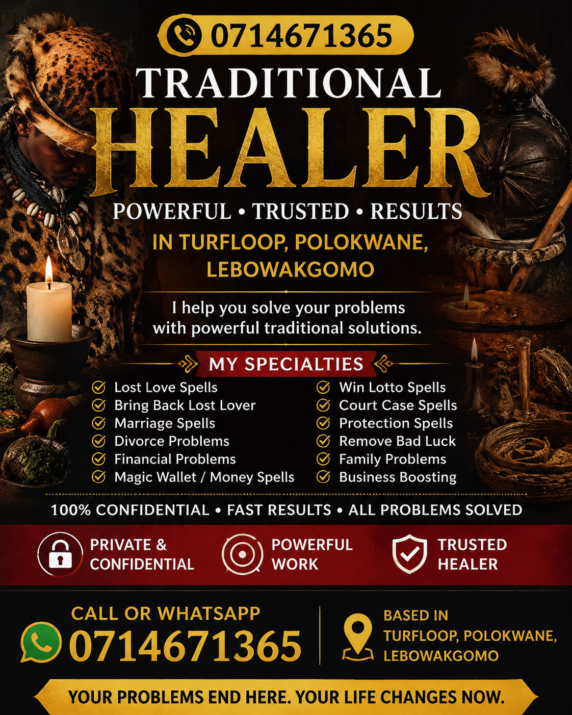 0714671365 Best Sangoma, Traditional Healer, In Germiston,Johannesburg, Katlehong, Kempton Park