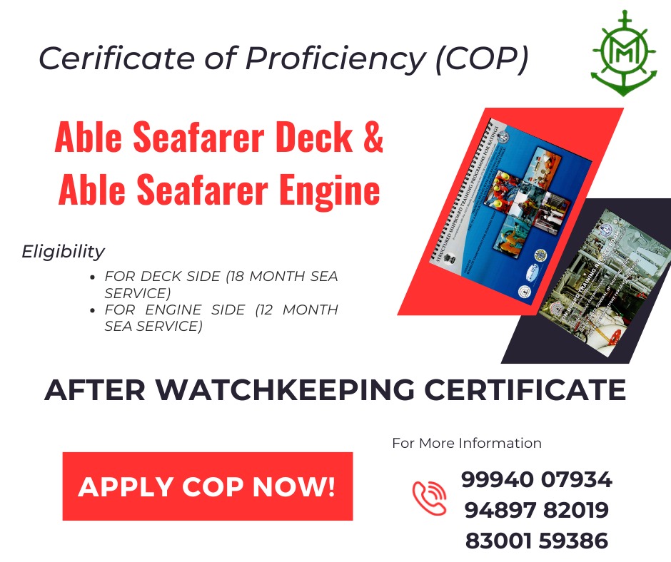 COP CERTIFICATE OF PROFICIENCY