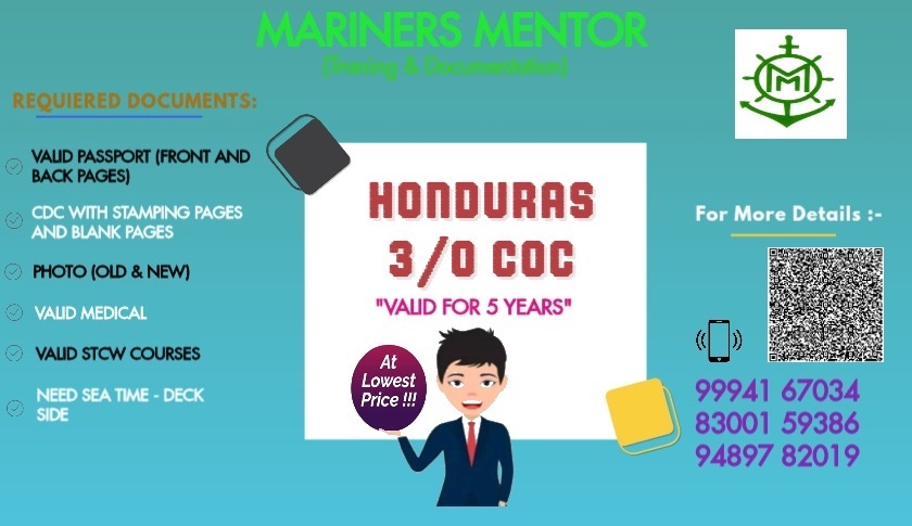 Honduras 3/O COC