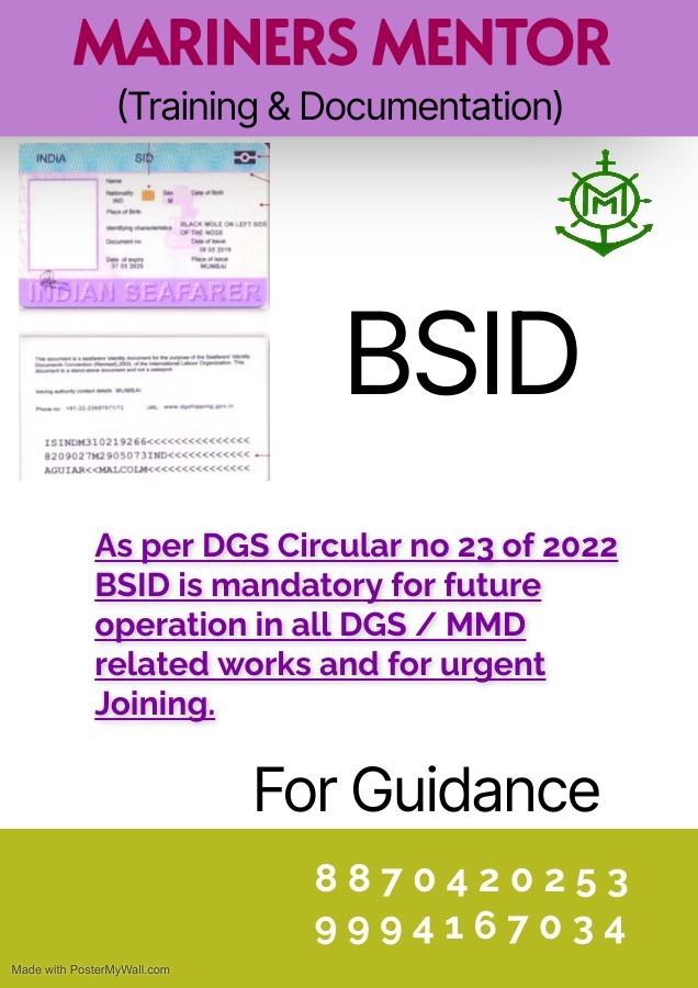 BSID - for apply contact Mariners Mentor