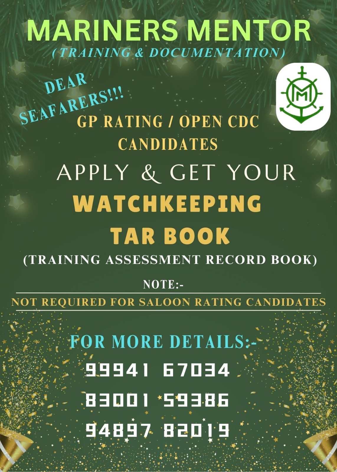 WATCHKEEPING TAR BOOK